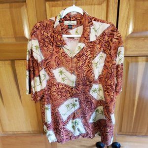 Tommy Bahama 100% Silk Hawaiian Shirt